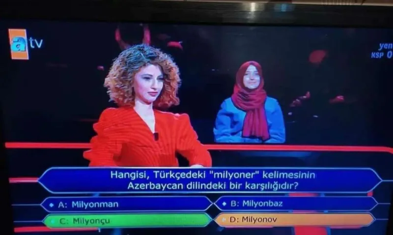 Məşhur yarışmada Azərbaycanla bağlı maraqlı sual