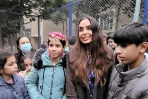 Leyla Əliyeva uşaq evində...-Fotolar