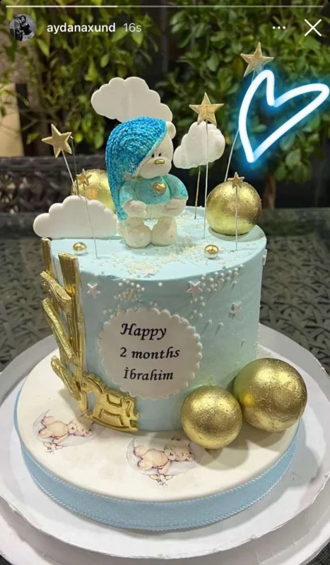 Oğlunun 2 ayını qeyd etdi