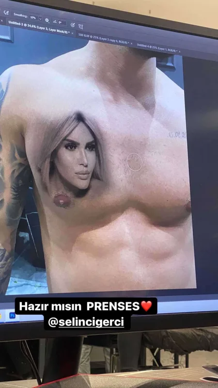 Selinin simasını sinəsinə həkk edəcək