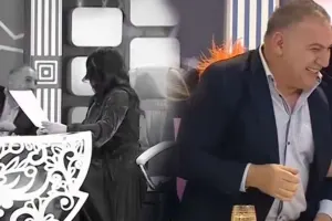 Ədalət efirdə özünü yerə atdı