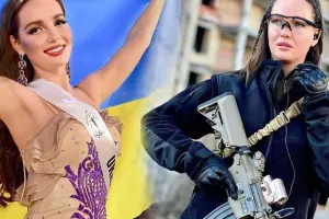 Ukrayna gözəli döyüşə qoşuldu