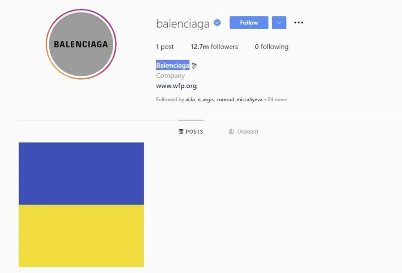 “Balenciaga”dan Ukraynaya dəstək