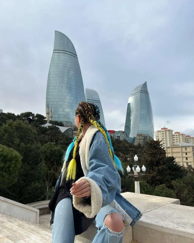 Aynişandan Ukraynaya dəstək fotoları