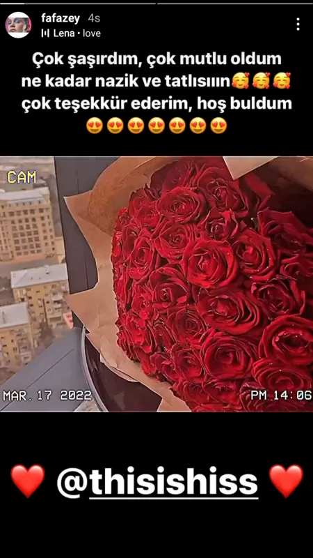 Hissdən Faraha xoş gəldin gülləri