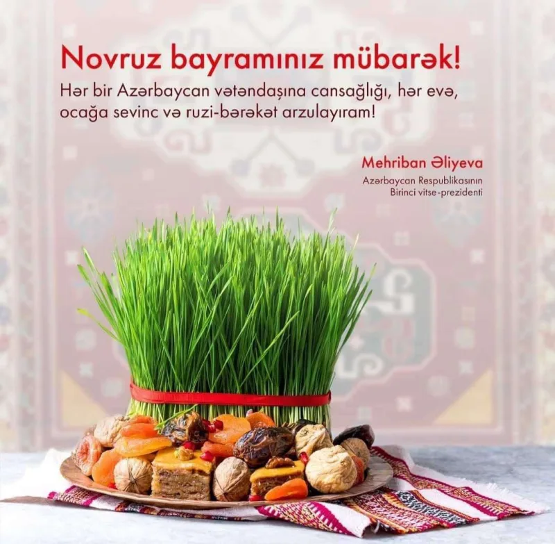 Birinci xanımdan Novruz təbriki