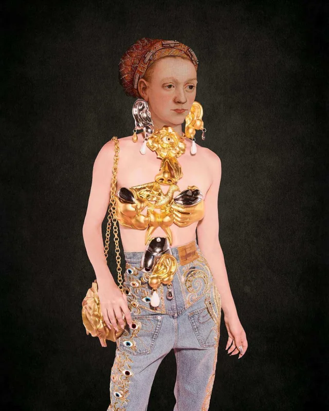 Geyimlərini məşhur əsərlərlə kombinə etdilər