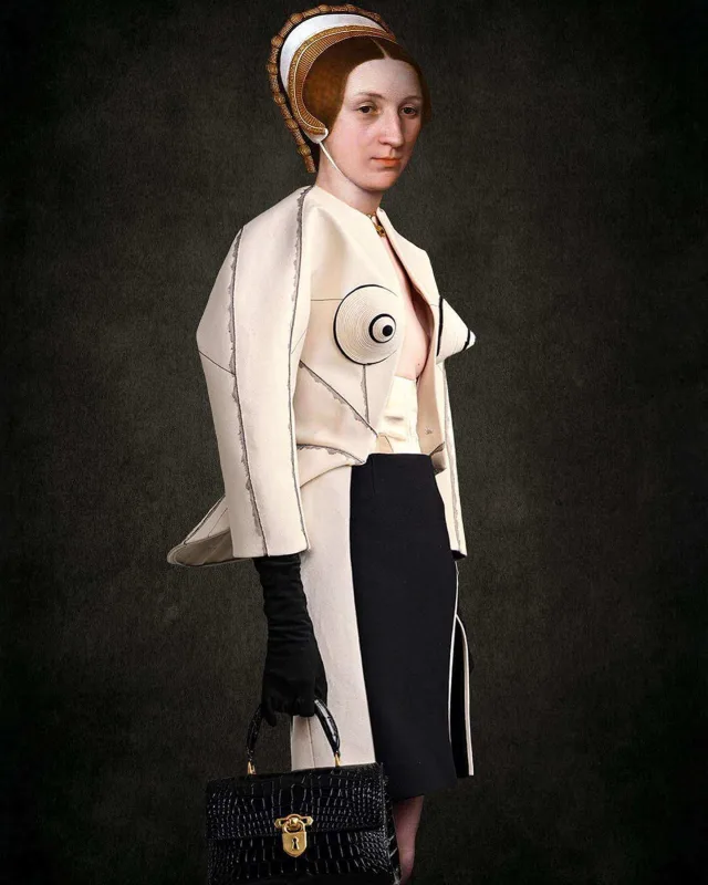 Geyimlərini məşhur əsərlərlə kombinə etdilər