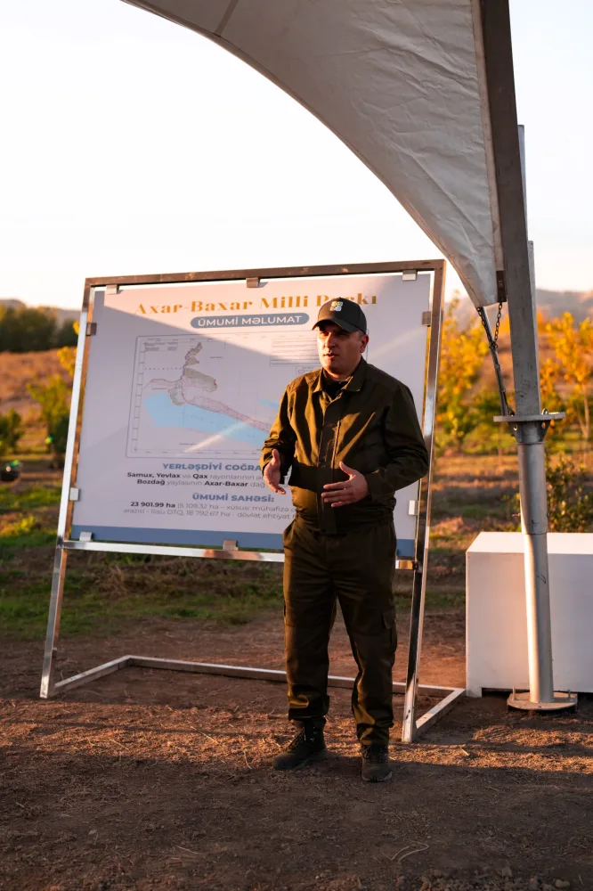 Leyla Əliyeva və Arzu Əliyeva Axar-Baxar Milli Parkının açılış mərasimində iştirak edib
