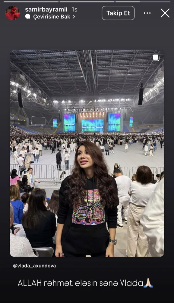 Məşhurlardan Vladanın vəfatı ilə bağlı paylaşım