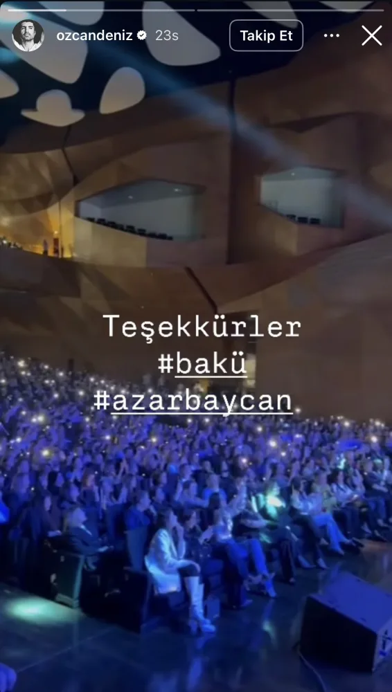 Özcan Bakı konserti ilə bağlı paylaşım etdi