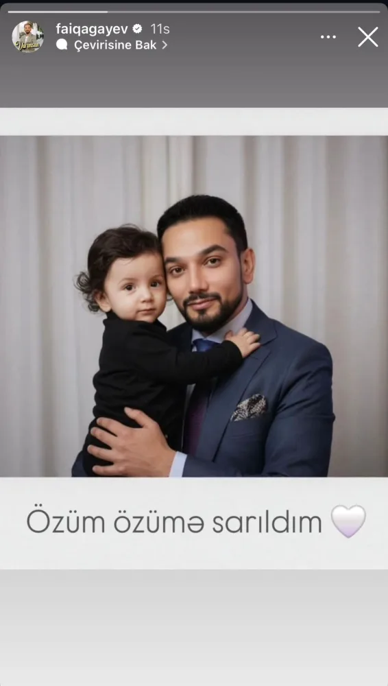 Faiq Ağayevin instaqram paylaşımı