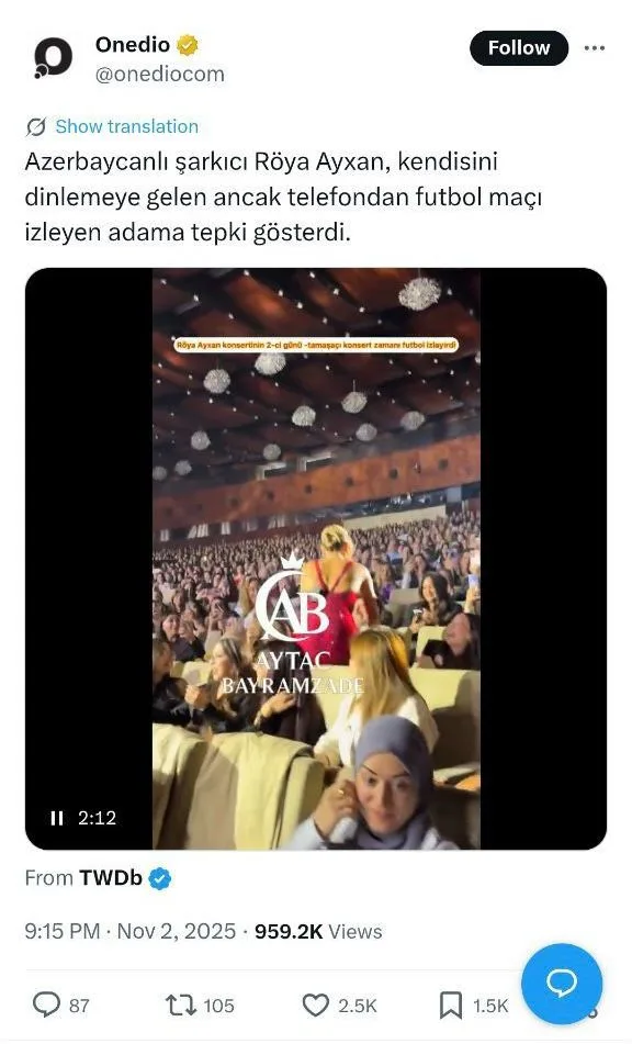 Röya Ayxan türk mediasında gündəm oldu