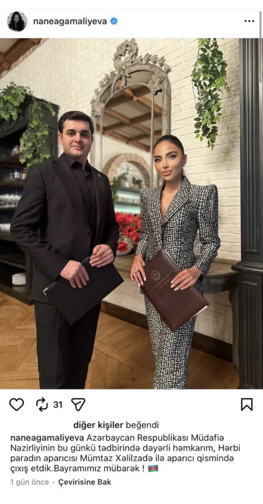 Nanənin paylaşımı müzakirə yaratdı - Paradda o da aparıcı olub?