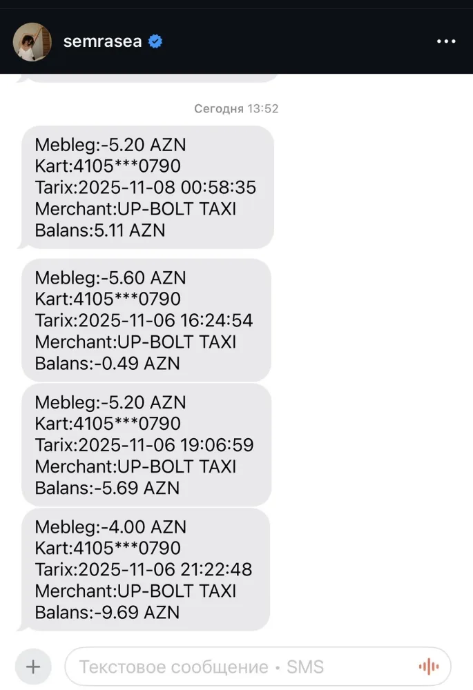 Səmra “Bolt” şirkətindən şikayətləndi