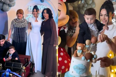 Razi oğluna ad günü etdi!