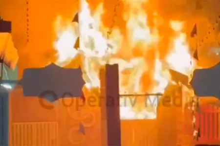 “Soyuq əllər, isti ürək”də yanğın - Video