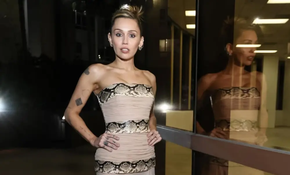 Mayli Sayrus zərif libası ilə diqqət çəkdi