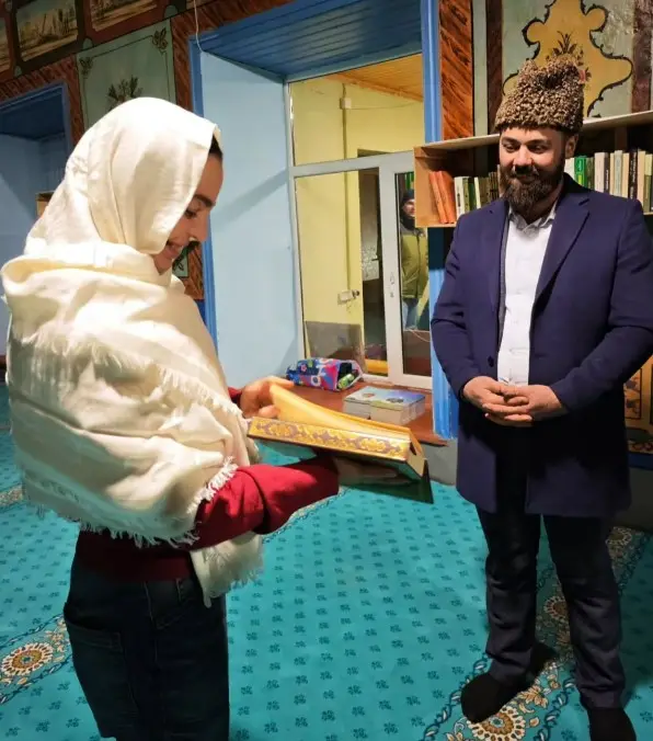 Leyla Əliyeva məsciddə - Fotolar