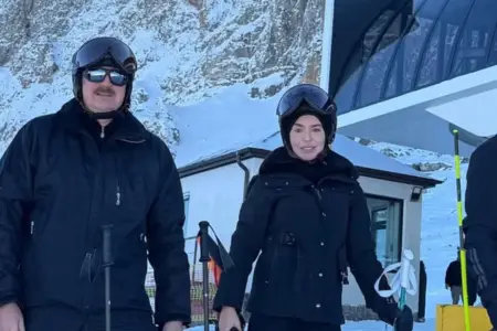 “Bu gün babamla xizək sürdük”