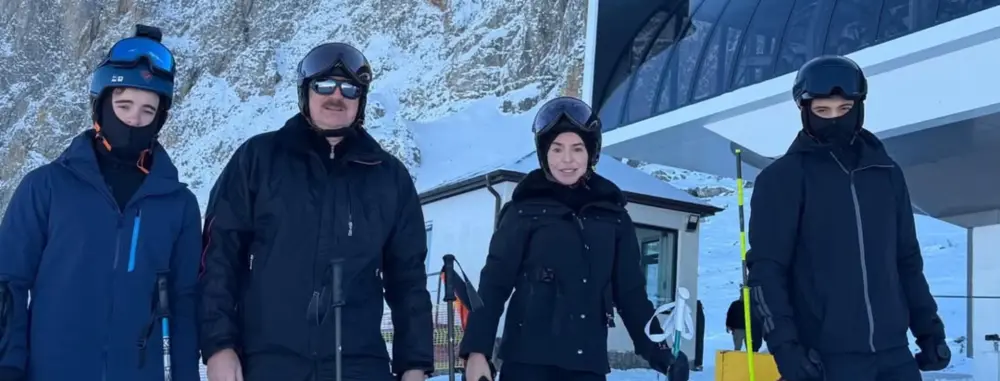 “Bu gün babamla xizək sürdük”