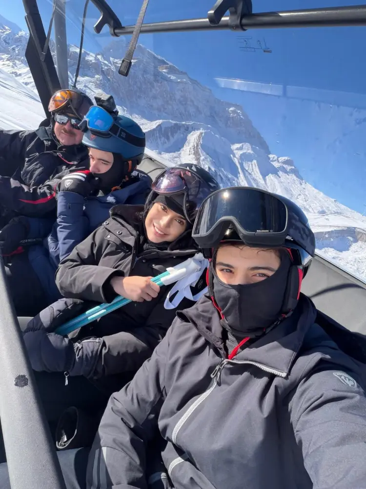 “Bu gün babamla xizək sürdük”