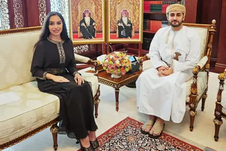 Leyla Əliyeva Oman Sultanlığının Vəliəhdi ilə görüşdü - Fotolar