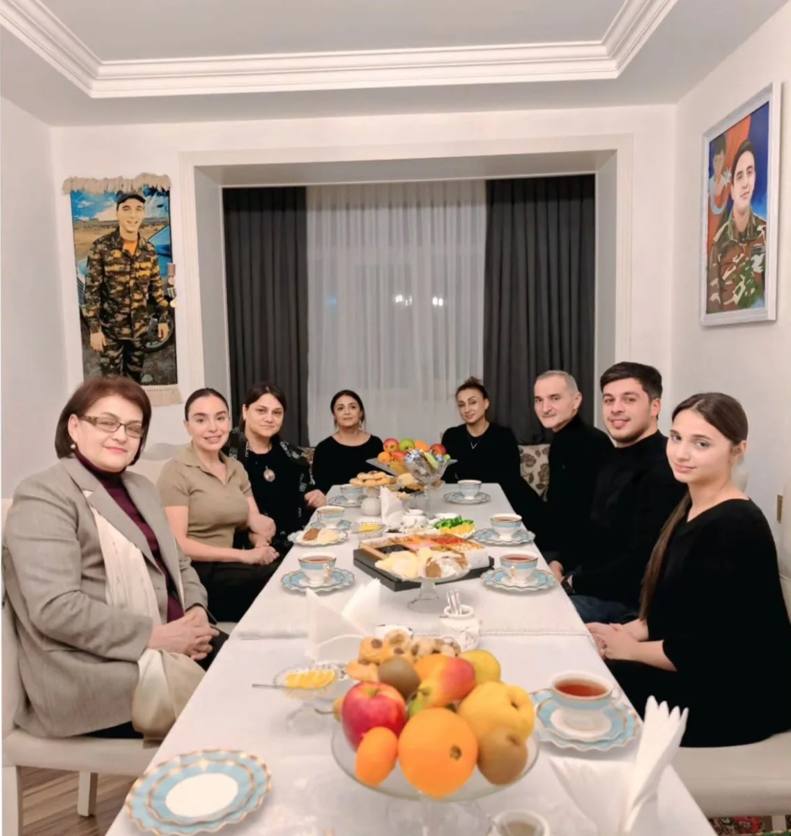 Leyla Əliyeva şəhid ailəsini ziyarət etdi - Fotolar