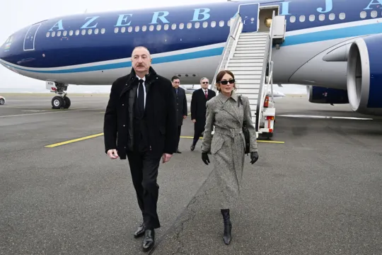 Prezidentlə xanımı İsveçrədədir - Fotolar