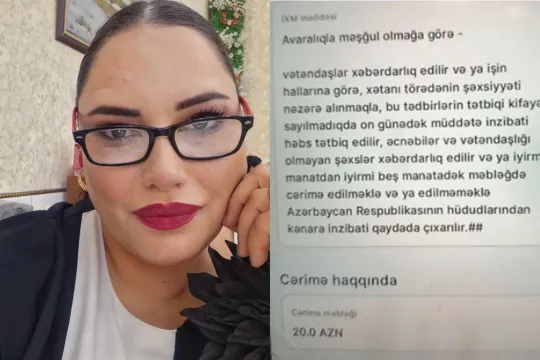 Avarılığa görə 20 manat cərimə gəlir...