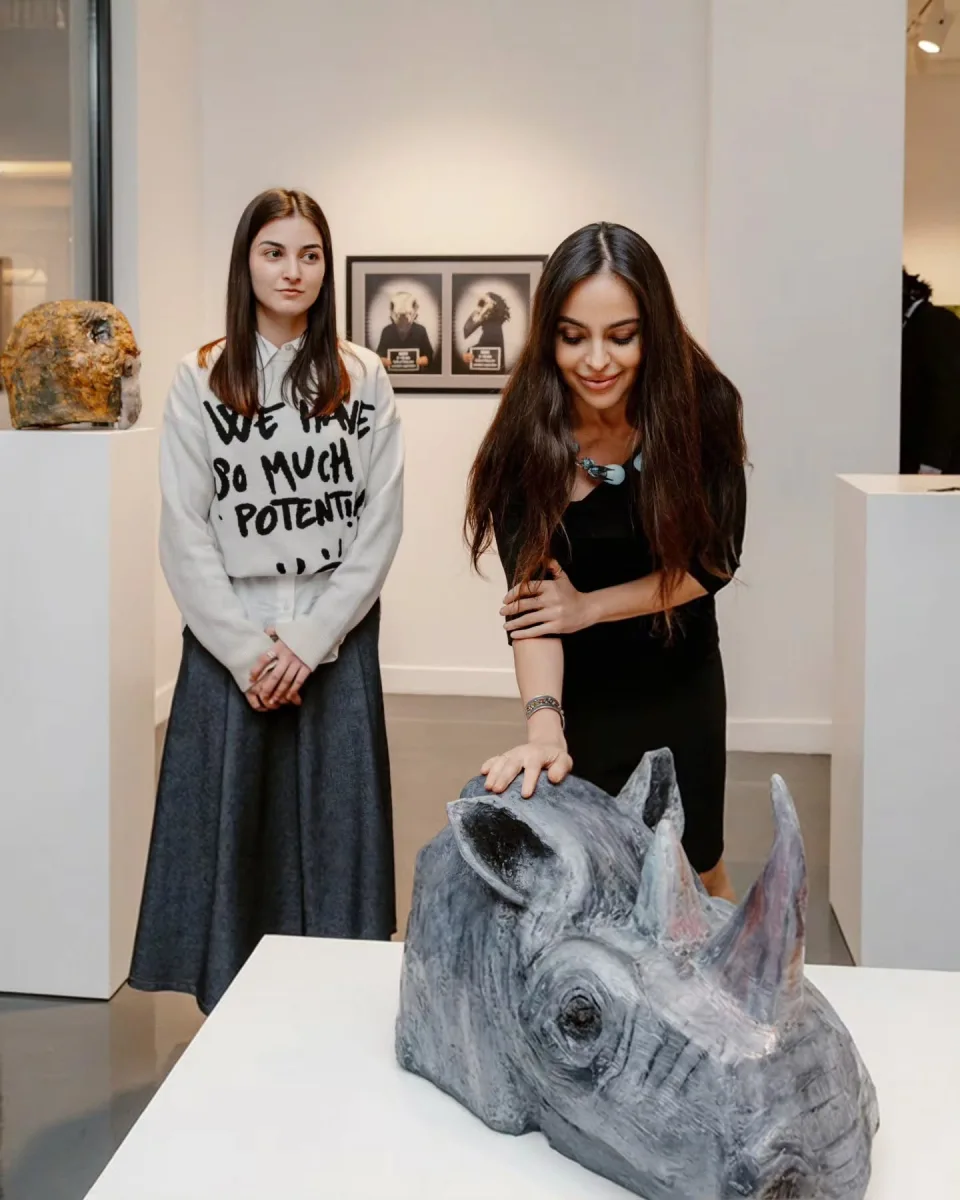 Leyla Əliyeva sərgidə