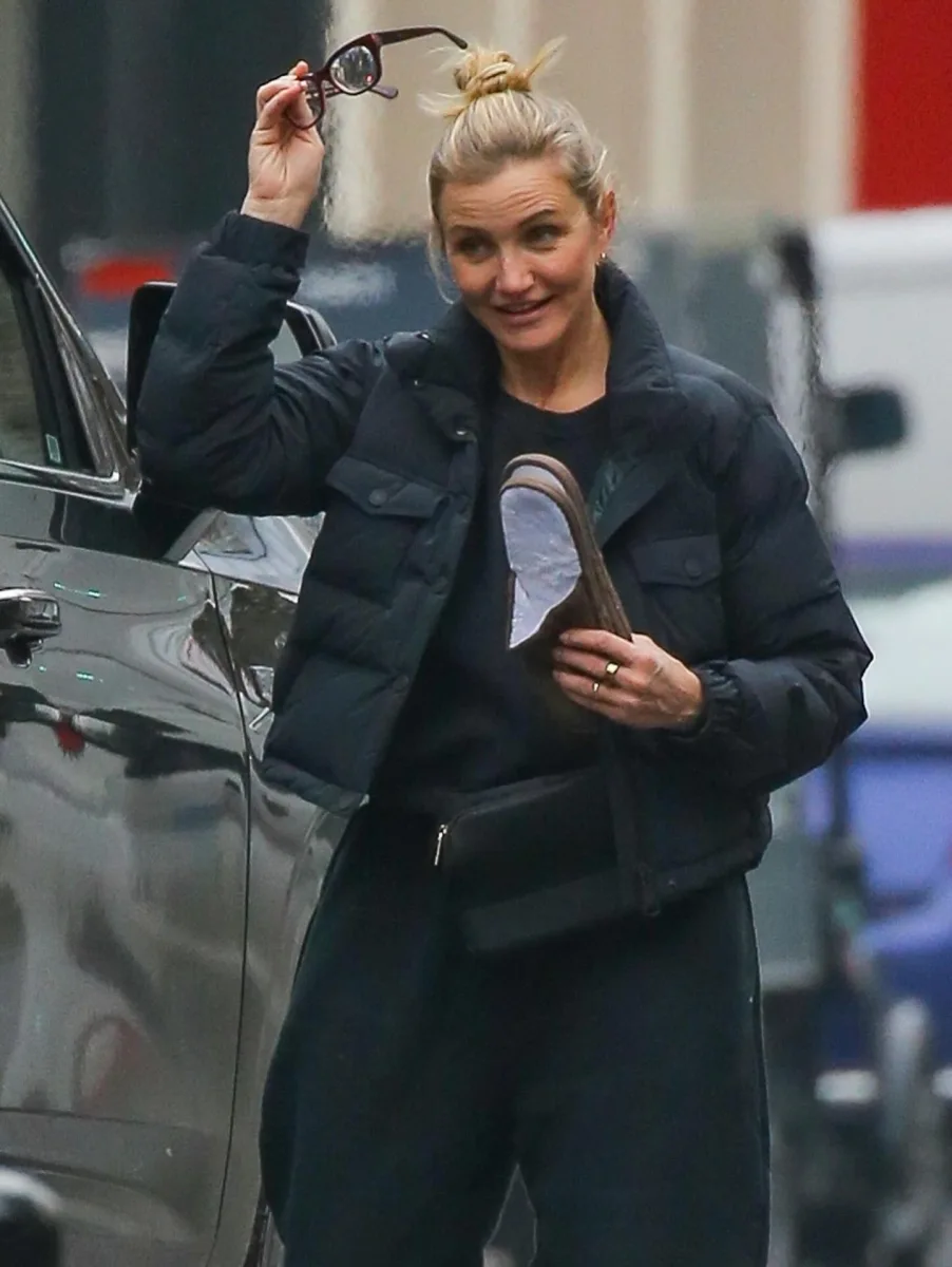 Kameron Diaz gəzintidə görüntüləndi