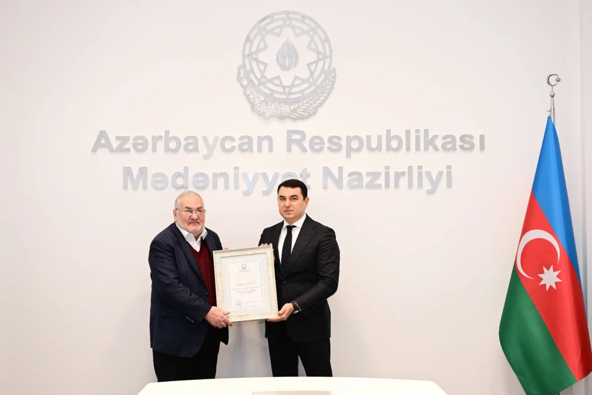 Yubilyar mədəniyyət xadimləri nazirliyin Fəxri diplomu ilə təltif olunub