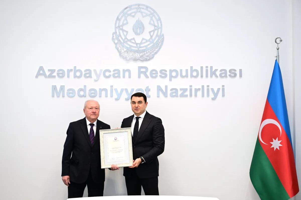 Yubilyar mədəniyyət xadimləri nazirliyin Fəxri diplomu ilə təltif olunub