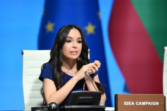 Leyla Əliyeva “Yaşıl enerji layihələri” sessiyasında - Fotolar