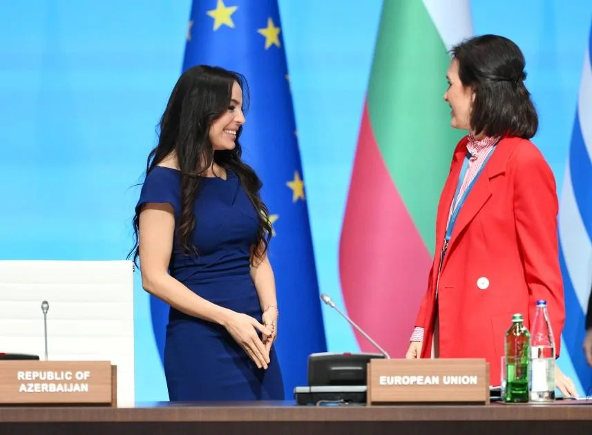 Leyla Əliyeva “Yaşıl enerji layihələri” sessiyasında - Fotolar