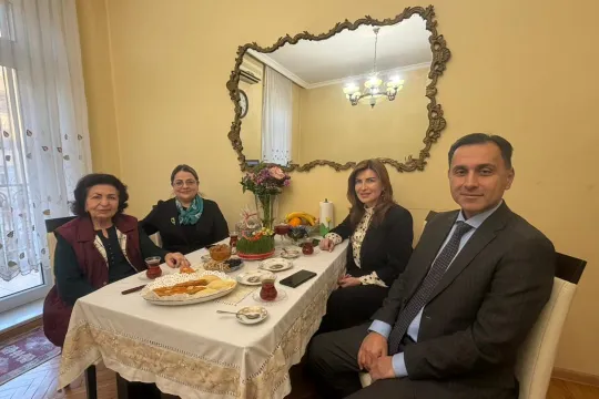 Kübra Əliyeva evində ziyarət olunub