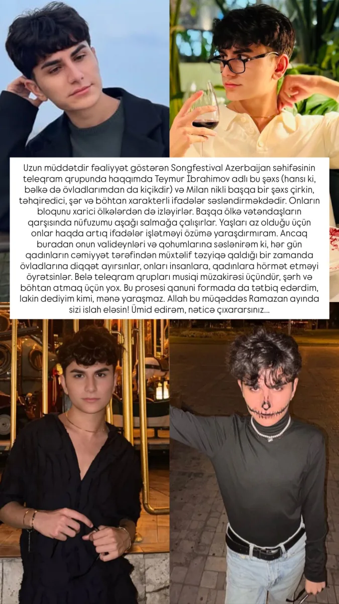 Nigar ona təhqirlər yazan şəxsin fotosunu paylaşdı