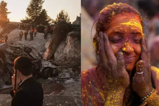 Bir yanda bayramdır, o birində hərb... - Fotolar