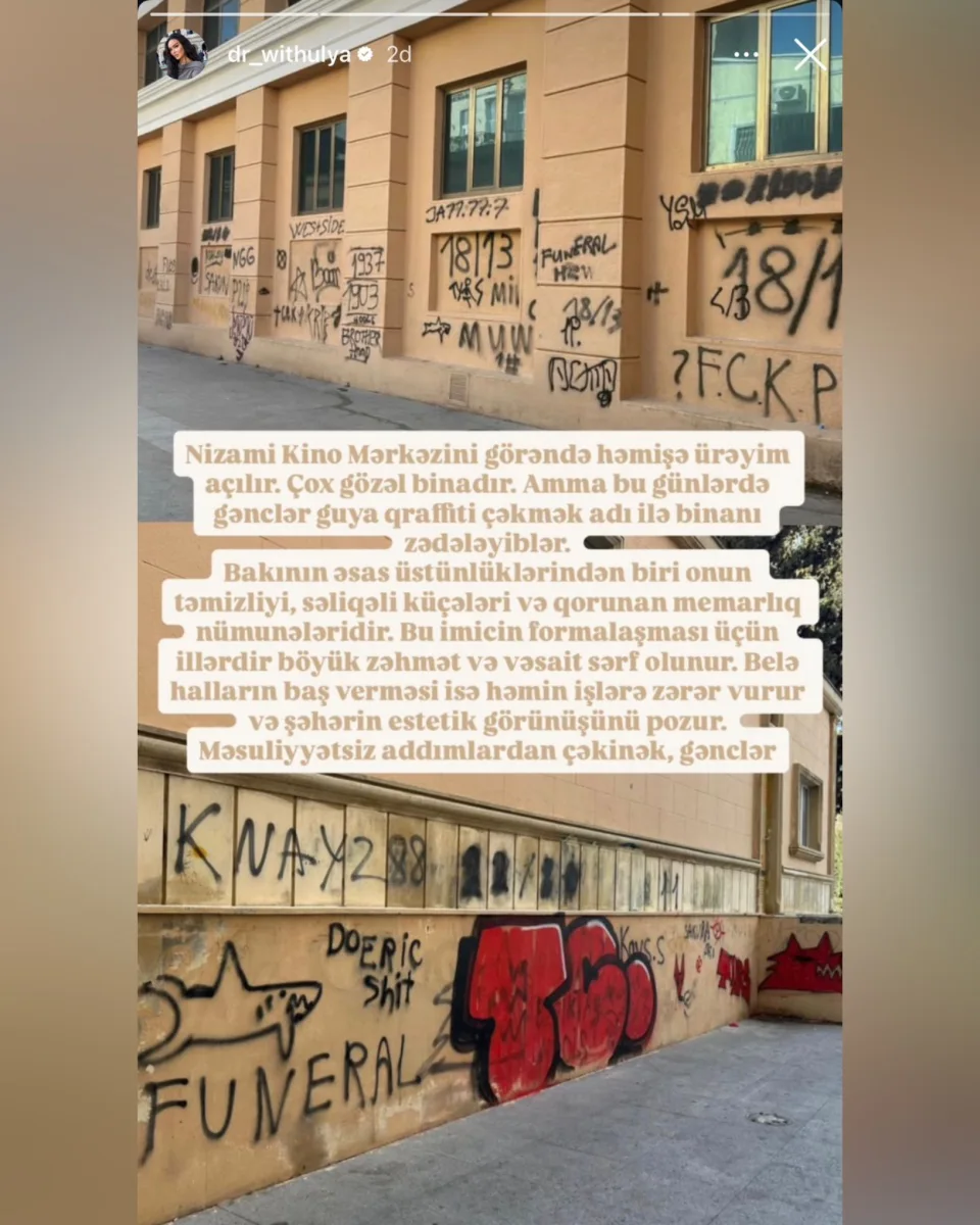 “Bu gözəlliyə kölgə salan vandalizm nümunəsidir”