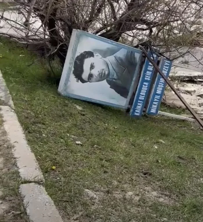 Sel Mikayıl Müşfiqin xatirə muzeyini zədələdi - Foto