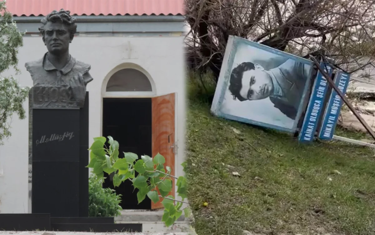 Sel Mikayıl Müşfiqin xatirə muzeyini zədələdi - Foto