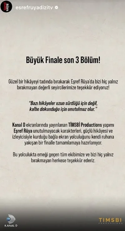 “Eşref Rüya” final qərarı aldı!