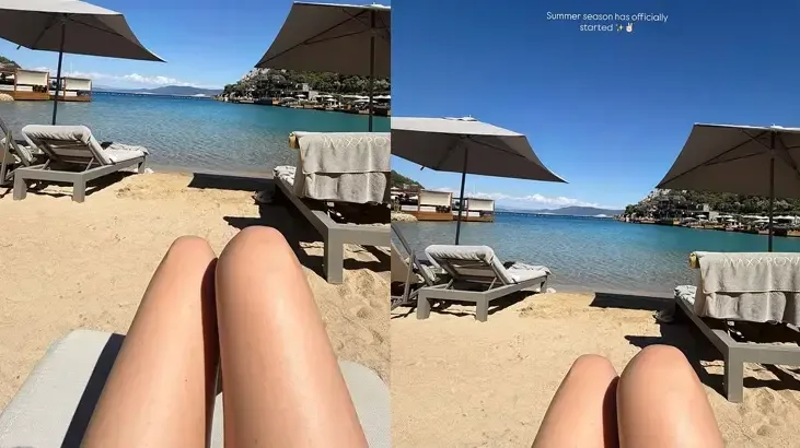 Fahriye Evcendən tətil paylaşımı