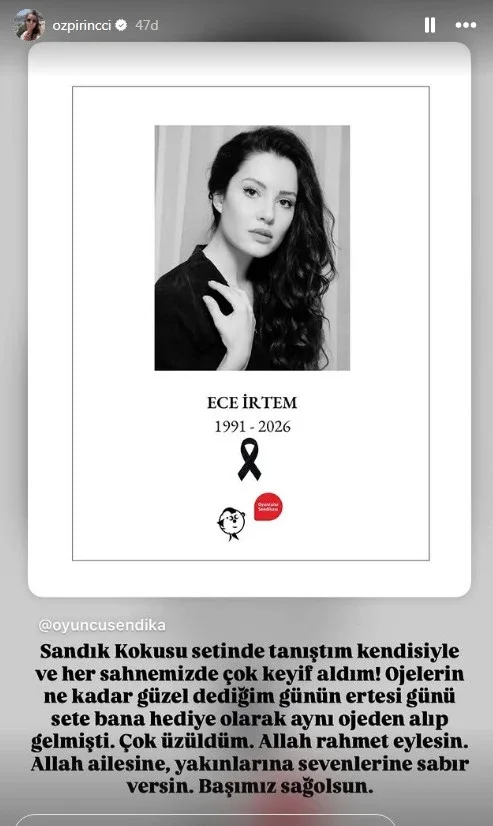 Həmkarlarında aktrisaya vida…