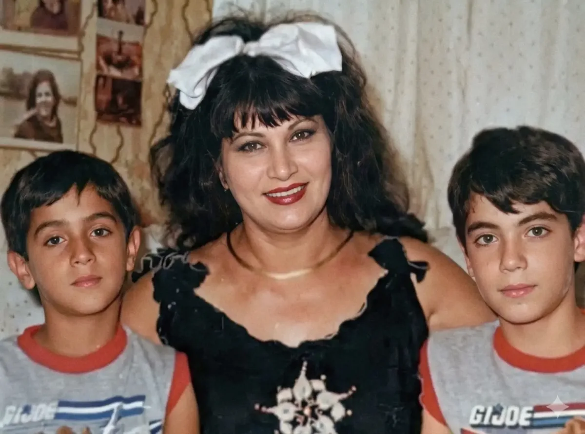 Zeynəb Xanlarova övladları ilə...