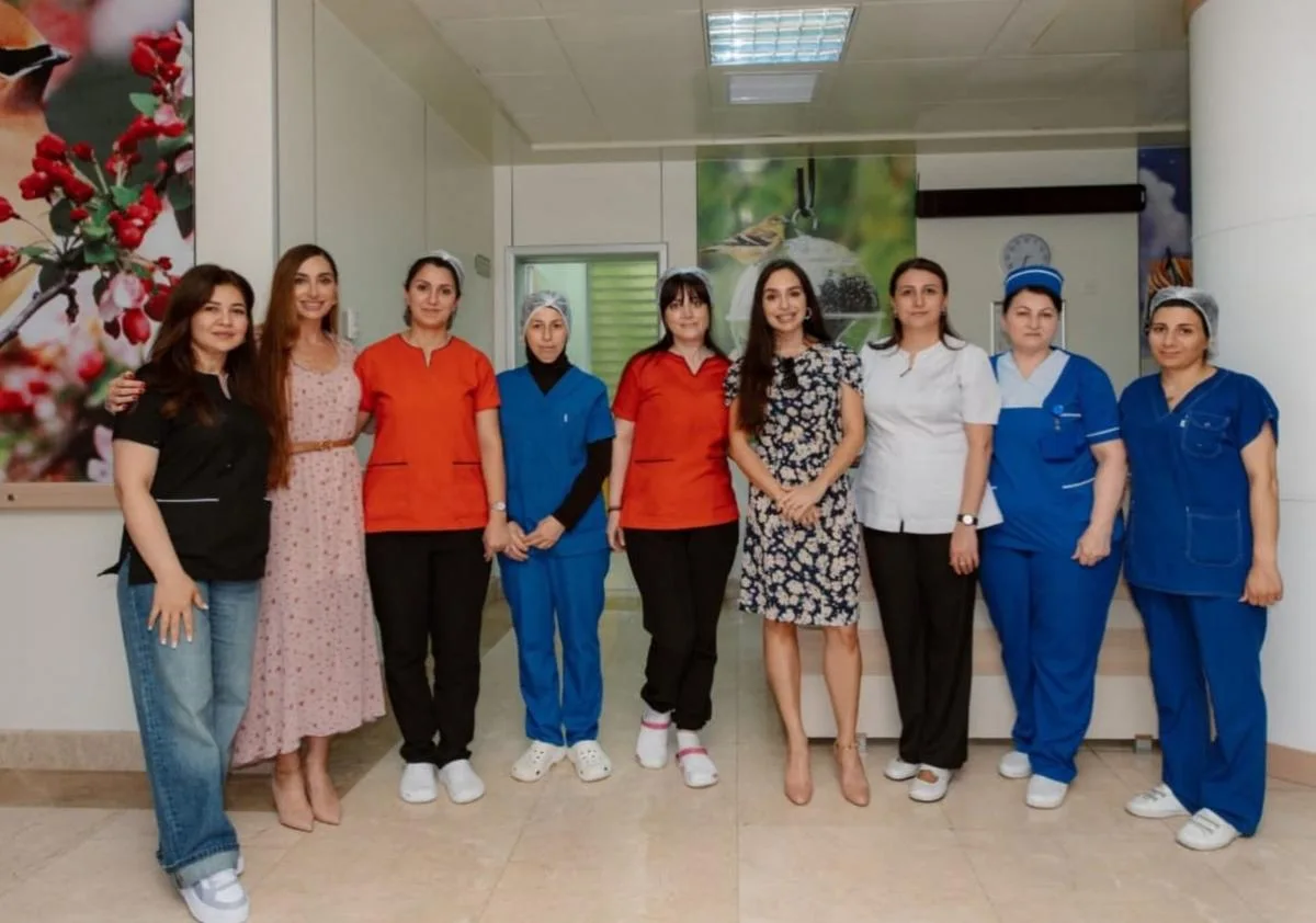 Leyla və Arzu Əliyevalar Milli Onkologiya Mərkəzində - Fotolar