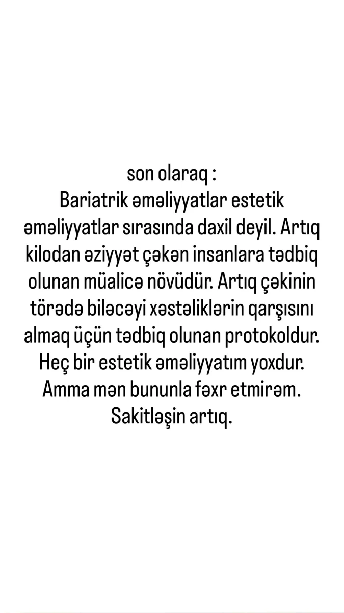 “Məni ağlatdığınız zaman başıma sığal çəkən adama qarşı açıqlama yayım?”