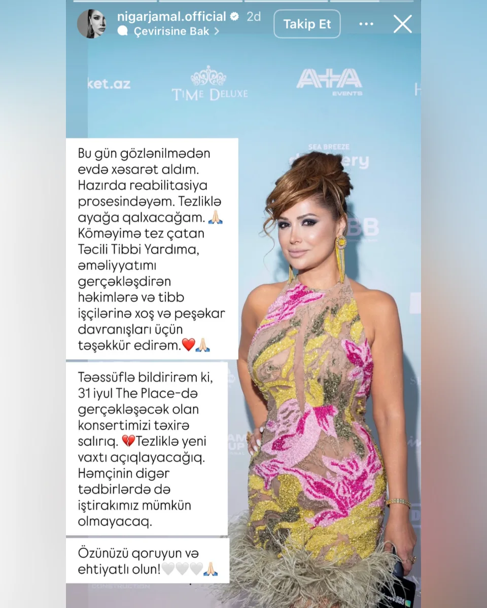 Nigar xəsarət alıb, əməliyyat olundu