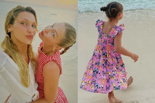 Cici Hadid qızı və bacısı ilə tətildə